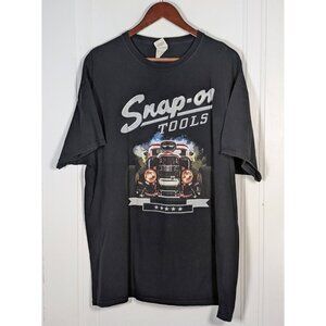 VTG Snap-on Tools T-Shirt Hot Rod Car Graphic Tee Mens XXL 2XL Black Short Sleev